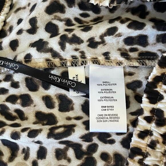 Calvin Klein Leopard Print Loose Fit Lounge Pants with Drawstring Size XL - Picture 6 of 9